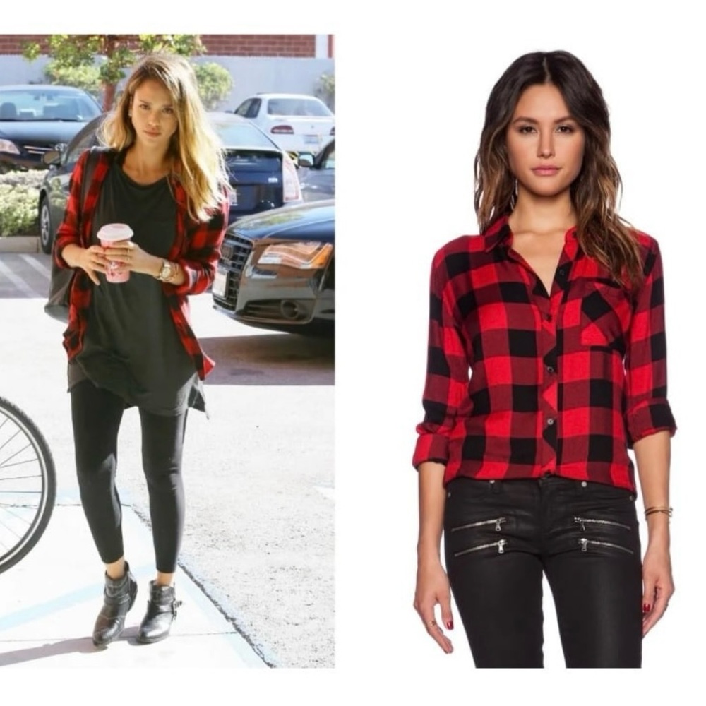 Two Like New Rails Button Up Plaid Tops - Celeb F… - image 3